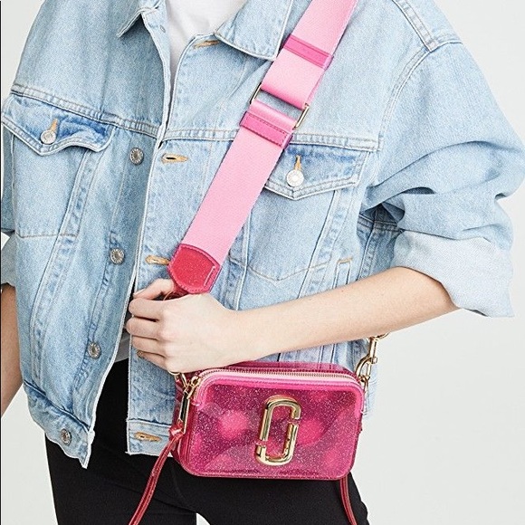 Marc Jacobs Handbags - Marc Jacobs Jelly Glitter Snapshot Bag Pink Gold